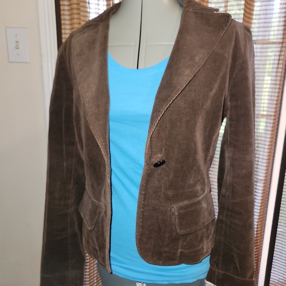 Chocolate Corduroy Blazer - Picture 2 of 7